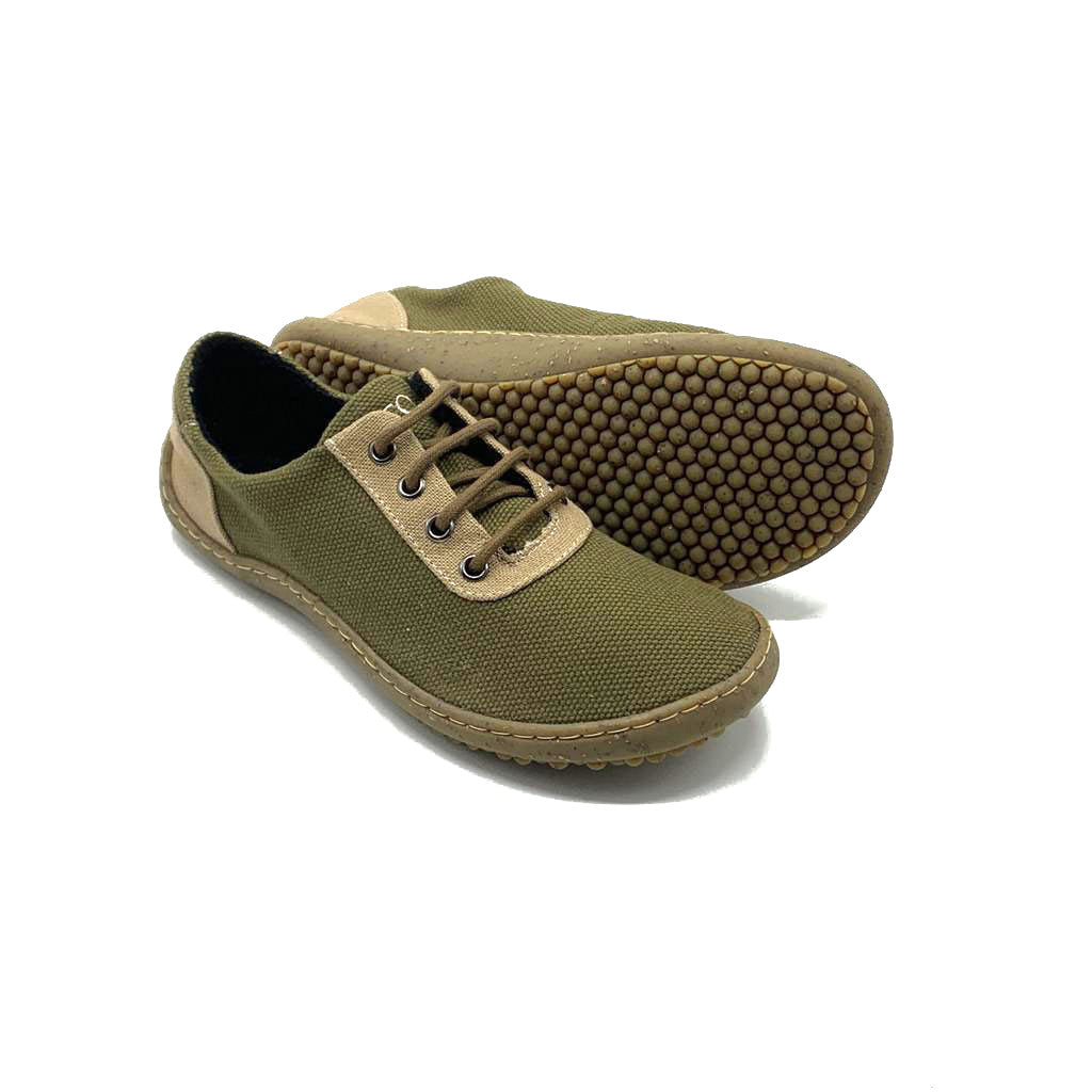 Minimalist Barefoot Khaki Shoe for Men and Women in Recycled