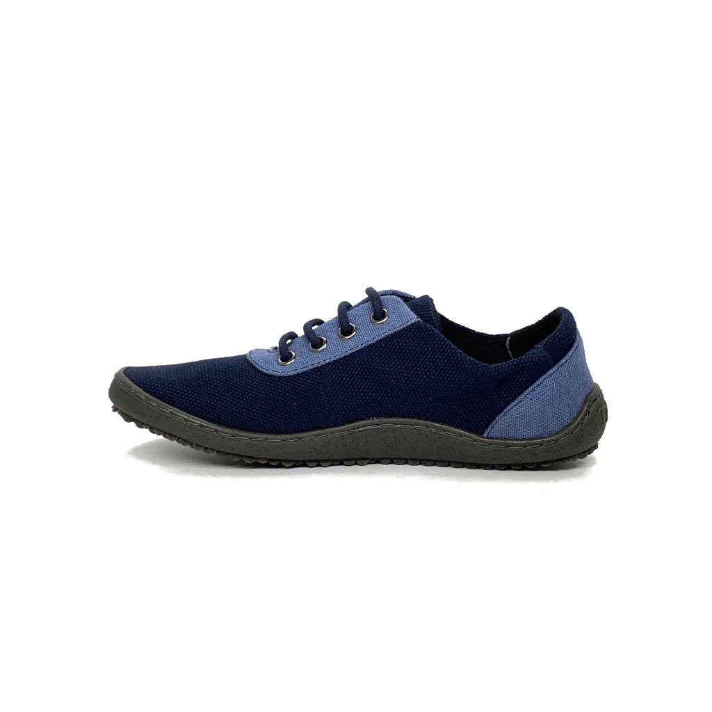 Minimalist Blue Barefoot Shoe for Men and Women in Recycled Cotton