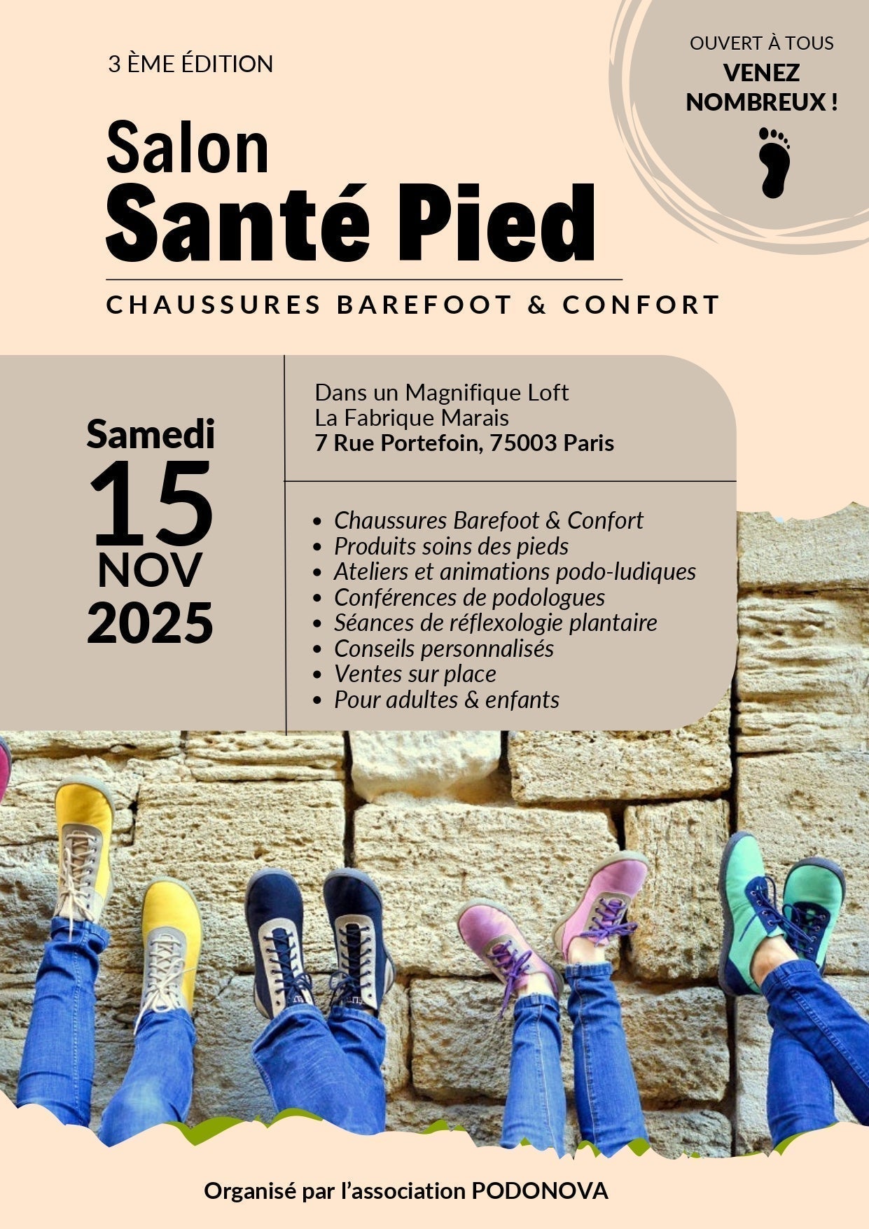 15 novembre 2025 - Salon Santé des Pieds - Paris 3ème - Télito