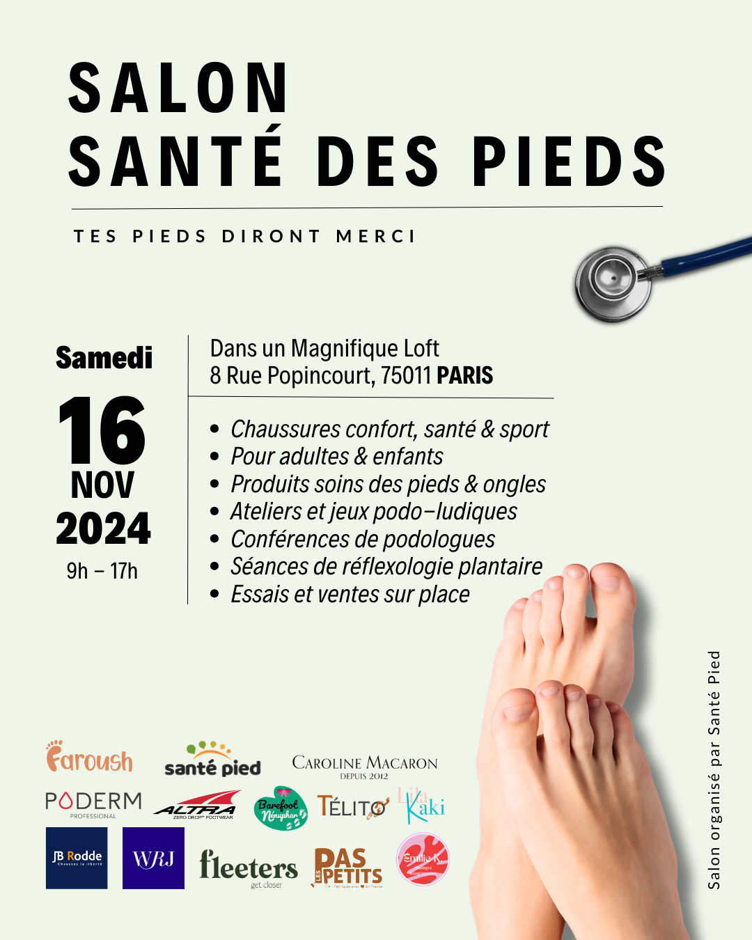 16 novembre 2024 - Salon Santé des Pieds - Paris 11ᵉ
