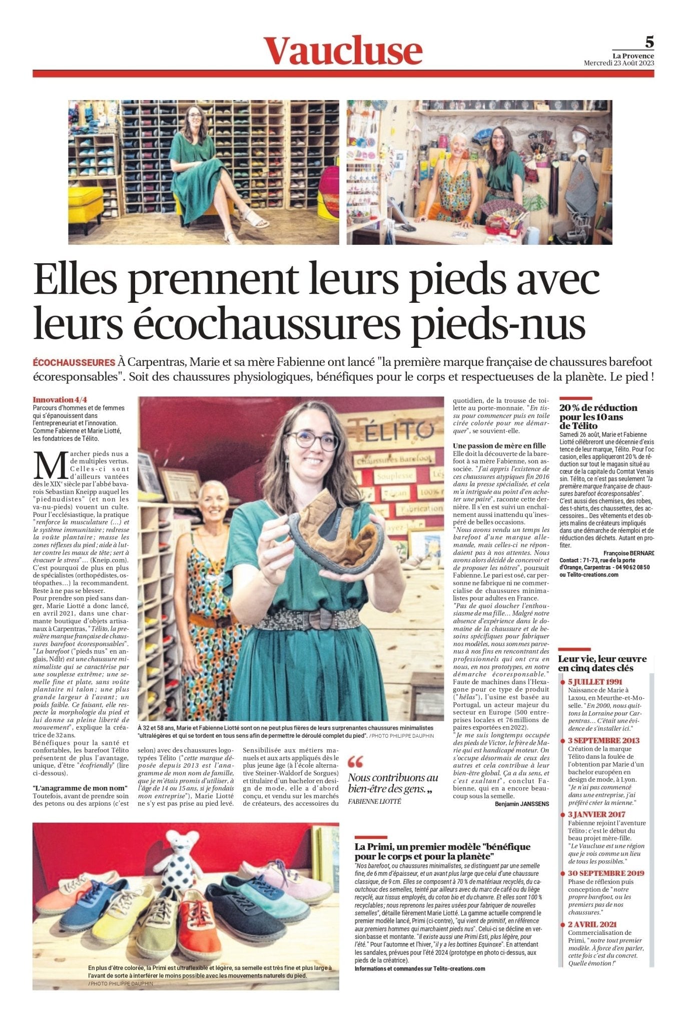 Portrait d'entreprise - La Provence - Août 2023 - Télito