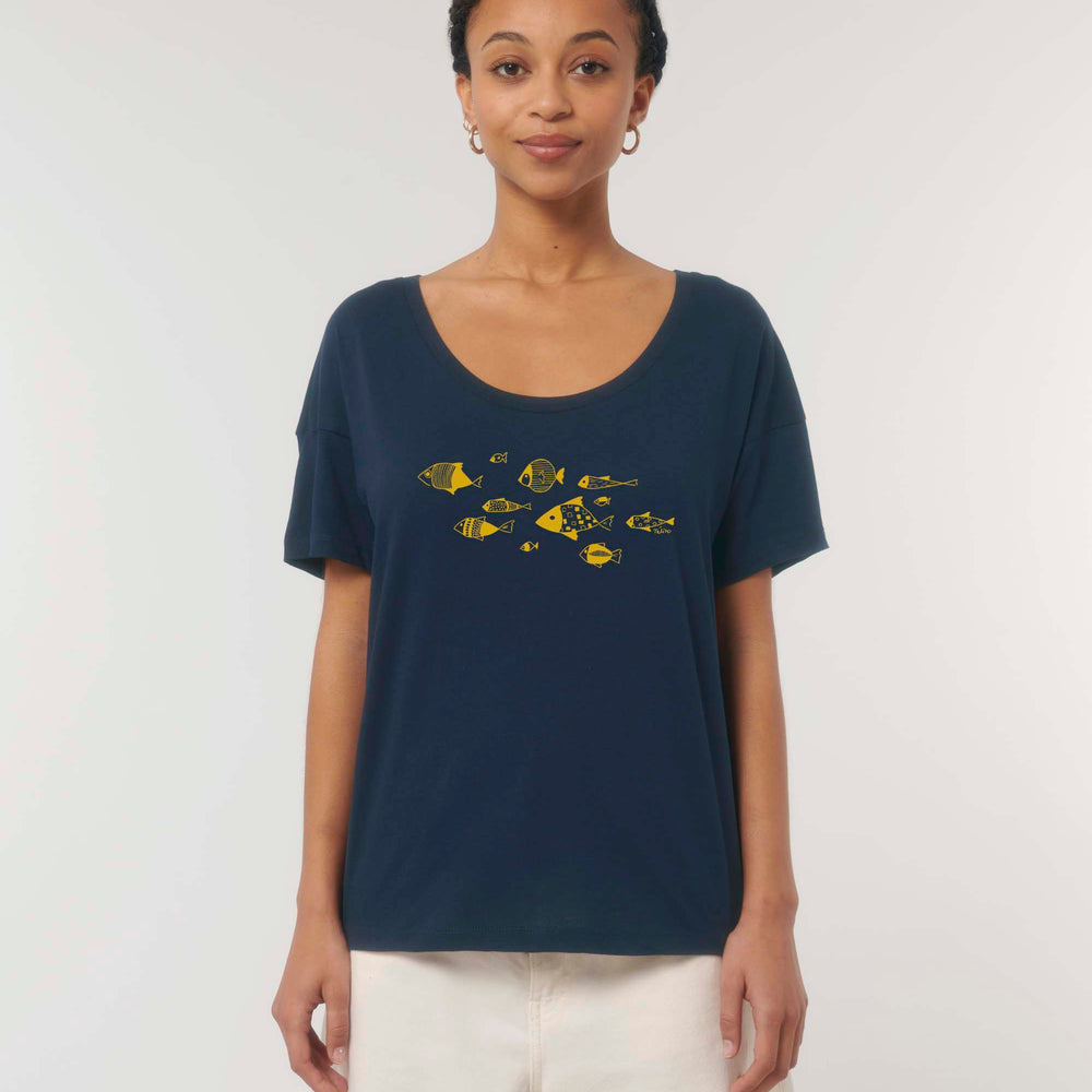 
                      
                        T-shirt ample - Poissons
                      
                    
