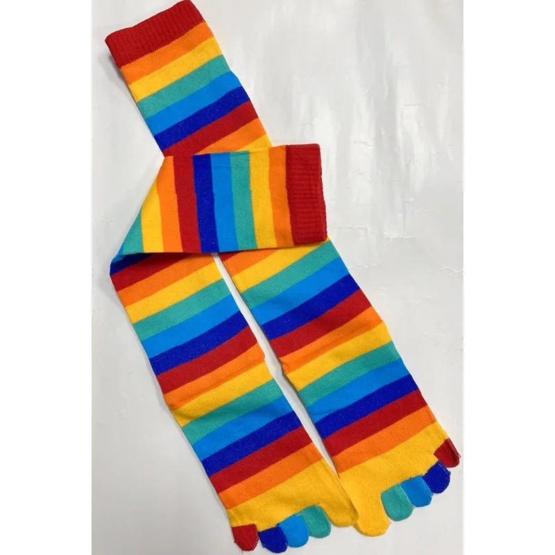 Chaussettes 5 doigts - Mi-bas Rayé arc-en-ciel - variant_name - Télito