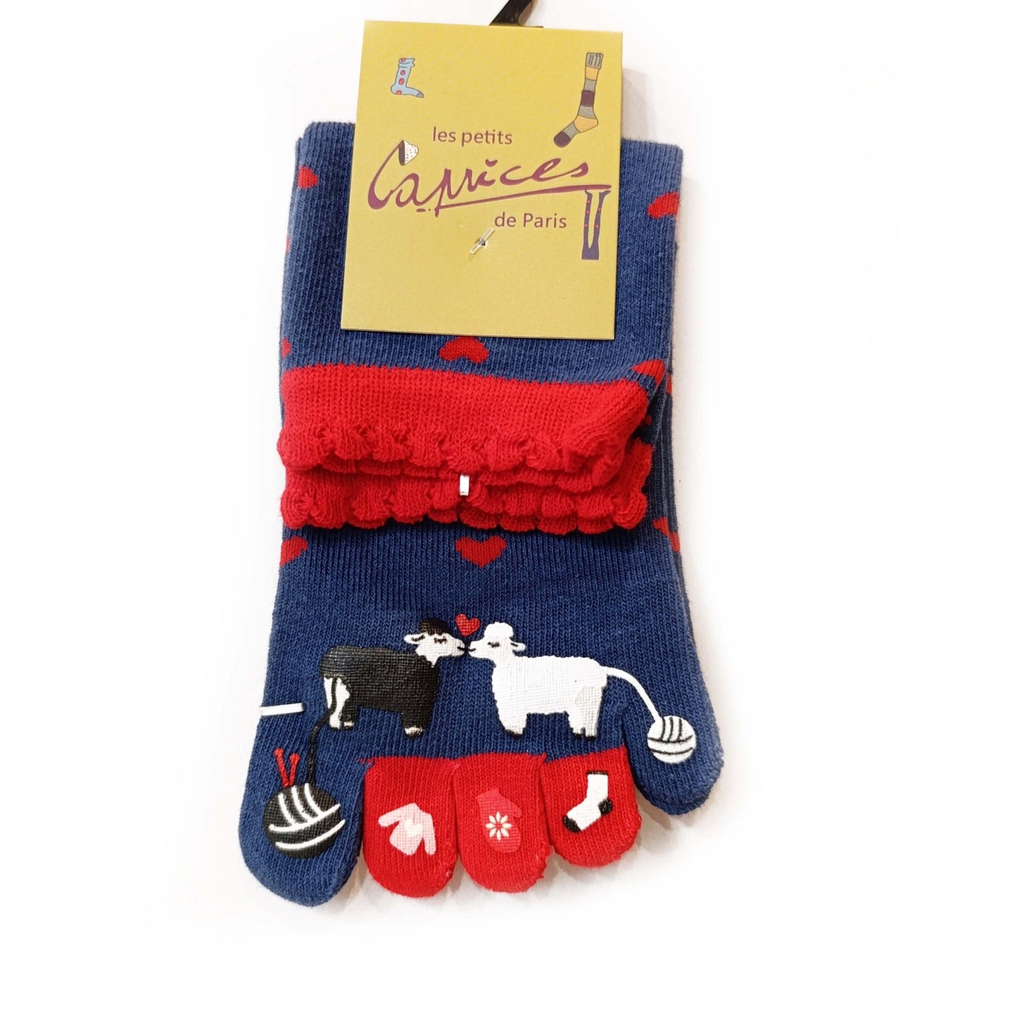 Chaussettes 5 doigts - Moutons amoureux - variant_name - Télito