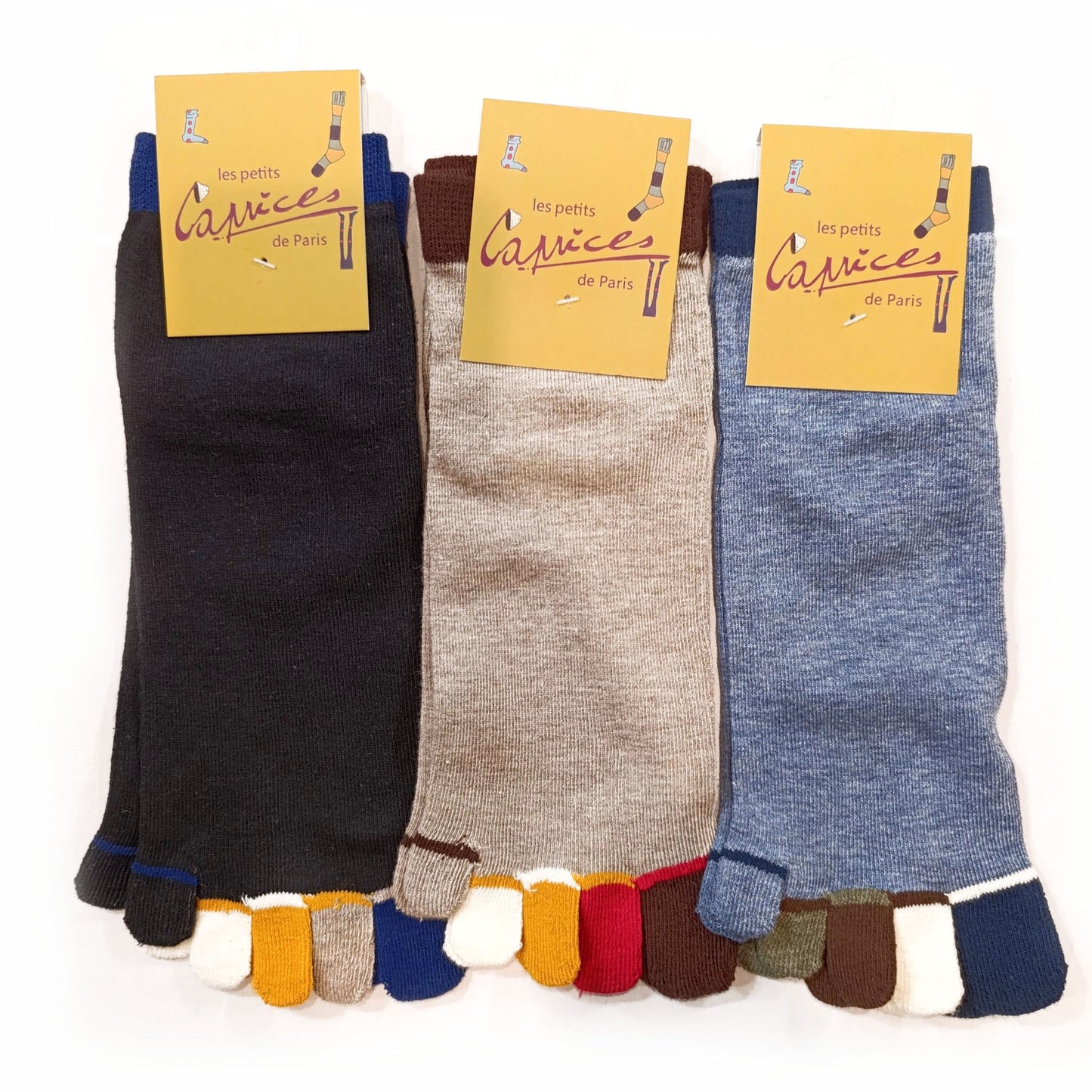 Chaussettes courtes 5 doigts - Orteils colorés - variant_name - Télito